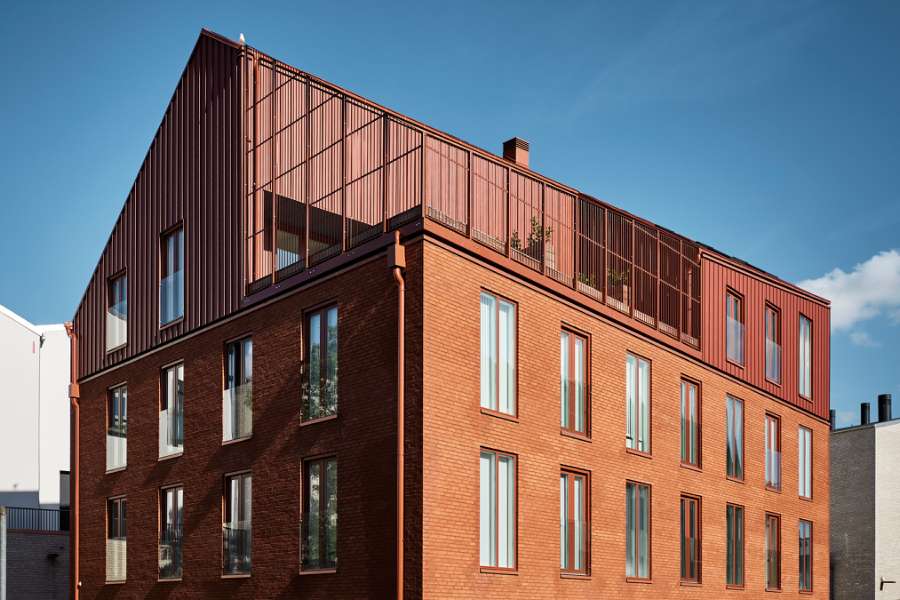 Atypische Asymmetrie mit Stahl ganz oben, Bjerggade 2, 4600 Køge